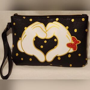 Disney's Mickey & Minnie Mouse Wristlet Coin Purse Love Heart
